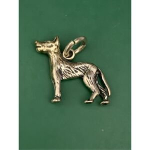 German Shepherd Medium Sterling Silver Jewelry Charm #pet
